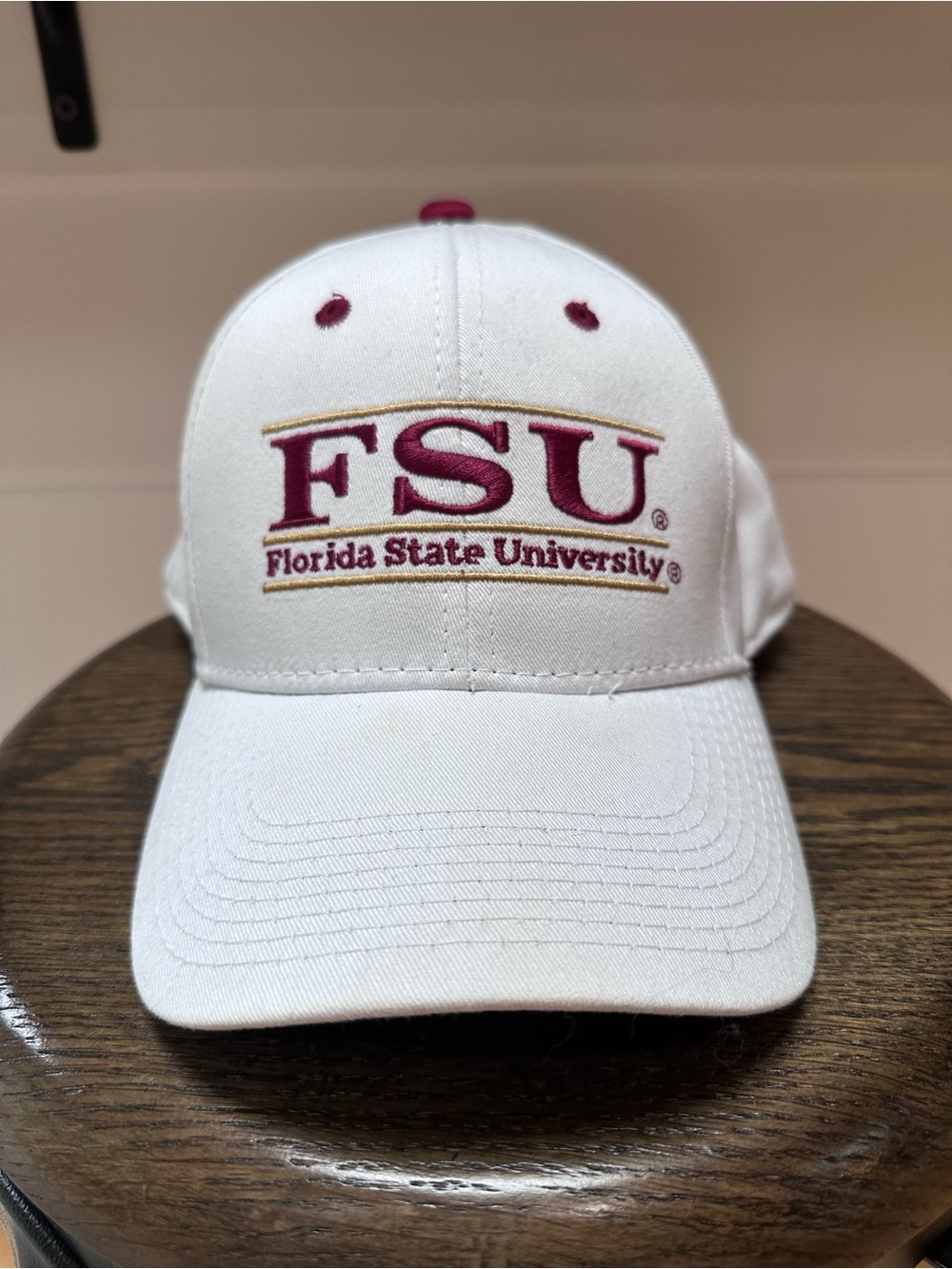 FSU Florida State University White Baseball Snap Back